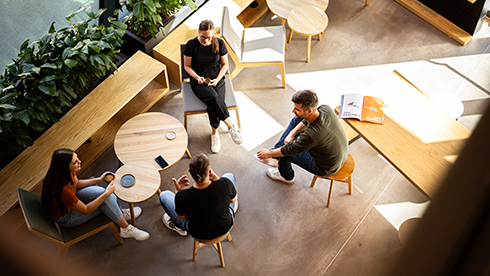 Café in der STIHL Markenwelt